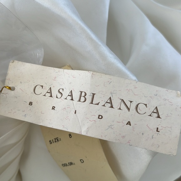Casablanca off-white satin wedding gown - Picture 12 of 16